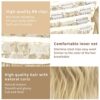 MaopaoBeauty Blonde Hair Extensions - 4PCS of Natural Blonde to Ash Blonde, 20 Inches