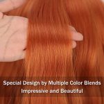 28-Inch Long Wavy Ginger Orange Wig - Heat Resistant, Beginner-Friendly, Perfect for Costume Parties