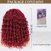 GKtineke Curly Wig: 20 Inch Long Curly Wigs with Bangs for Stunning Daily Looks and Unforgettable Cosplay Adventures in Burgundy