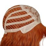 14 Inches Dark Orange Wig, a Short and Stylish Heat-Resistant Synthetic Wig with Bangs