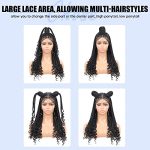 24" Lace Front Square Knotless Box Braided Wigs - Easy to Install, Stylish Curly Ends, and Money-Saving