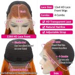 28-inch Ginger Orange HD Lace Front Human Hair Wig - Pre Plucked, Glueless, and Stylishly Versatile for Black Women