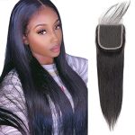 Silken Charm Unleashed: 12A Brazilian Straight 4x4 HD Lace Closure (12 Inch)