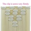 SYXLCYGG Clip Hair Extension - 22 Inches of Affordable Straight Synthetic Blond Hair for Fluffy and Chic Styles