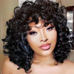 Natural Black 14-Inch Short Curly Wigs: Soft, Bouncy