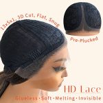 BlackSwern's Skunk Strip Lace Front Wig - Big Curly Beauty with Highlighted Perfection