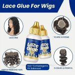 Lace Glue for Front Lace Wig 1.34 Oz - Waterproof Super Hold, Invisible Fast Drying Wig Glue for Wigs
