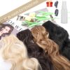 Long Wavy Clip-in Synthetic Hair Extension - Chestnut Brown 4pc Thick Hairpieces for Luxurious and Natural 20-inch Hair Extensions (8/10)