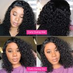 12 Inch Curly Bob Wig - 180% Density for a Full and Thick Look