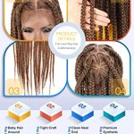 36 Inches HD Full Lace Braided Wigs - Knotless, Lightweight, and Natural-Looking for Black Women