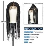 Lightweight Cornrow Braid Braided Wig - 24 Inches Full Lace Front for a Refreshing Look