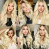Wavy Clip in Hair Extension Long Blonde Hairpieces