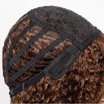 17.7inch Curly Afro Kinky Wig - Synthetic Heat Resistant Wig with Bangs
