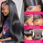Brazilian Straight Human Hair Lace Front Wigs - 4x4 Closure Elegance at 24 Inches