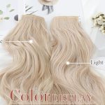 Einaey Clip in Hair Extensions - 4PCS of Long Wavy Synthetic Hair in 20 Inch Light Blonde, Perfectly Blended Clip-Ins for Effortless Style