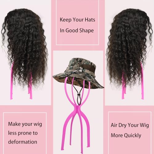 Wig Care with the Premium Portable Collapsible Wig Stand Holder - Your Stylish Travel Companion for Multiple Wigs