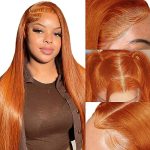 Ginger Orange Lace Front Wigs - 24 Inch Colored