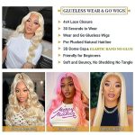HOTLOVE 613 Blonde Body Wave Lace Front Wig - Wear and Go Precut Wig for Quick Elegance