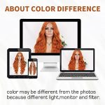 28-Inch Long Wavy Ginger Orange Wig - Heat Resistant, Beginner-Friendly, Perfect for Costume Parties