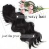 Stamped Glorious Long Wavy Clip in Hair Extensions - 4pcs Synthetic Hairpieces for Effortless and Damage-Free Hair Enhancement (3-Dark Brown, 20 inches)
