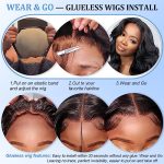 Effortless Elegance Unleashed: Wear and Go Glueless Wigs - Upgraded HD Closure (18 Inch)