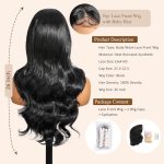 26-Inch Black Lace Front Wig - HD Lace, Baby Hair, and 180% Density for Unmatched Glamour! 🖤✨