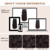 QGZ Clip-in 20-Inch Long Wavy Hair Extensions - 4PCS Brown Thick Hairpieces for Effortless Daily Party Glam