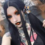 Black Lace Front Wig with Baby Hair Long Silky Straight Natural Hairline Glueless Synthetic Wigs for Women Middle Part Heat Resistant Fiber Hair Replacement Wigs Copsplay Daily Wigs