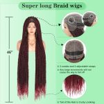 46" Twist Braided Lace Front Wig - Protective Hairstyle with Natural Hairline and Stunning Braided Design