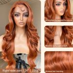 BrownBomb Ginger Lace Front Wig - Pre-Plucked, Pre-Layered, and Pre-Colored for Effortless Beauty