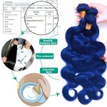Dive into Elegance with Ombre Blue Human Hair Bundle – Experience the Allure of Pure Blue Colored Body Wave Extensions