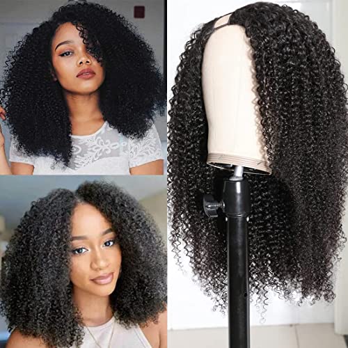 UNICE 10A Afro Kinky Curly U Part Wig – Unleash Your Natural Beauty with 1x4 Inch Leave Out and Scalp Protection