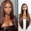 UNIQUEWIG's 24" Dark Brown Silky Straight Synthetic Lace Front Wig