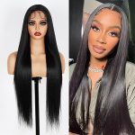 Long Straight Black Lace Front Wigs - Natural Hairline for Everyday Glam