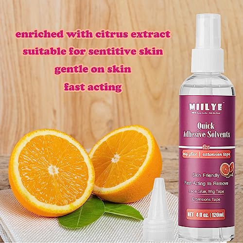 Lace Glue Remover & Tape Extension Remover Spray - Fast & Gentle Solution for Wig Adhesive and Tape Extension Removal (4OZ/120ml)