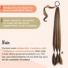 Long DIY Braided Ponytail Extension | Natural Soft Synthetic Hair | Chocolate Brown with Blonde | 34 Inch