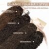 30 Inch - Long Curly Brunette Brown Drawstring Ponytail for Women - Breathable & Lightweight Synthetic Hairpieces for Daily Glam