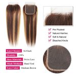 🔥 Radiant Glow Collection: Ombre Highlight Brazilian Straight Hair Bundles with Closure - 10A Virgin Remy Human Hair for Effortless Styles! 🔥