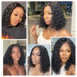 Wear and Go Glueless Wigs with 5x5 HD Lace Closure - Pre-Plucked, Pre-Cut, and Ready to Wear Curly Bob Deep Wave Human Hair Wigs