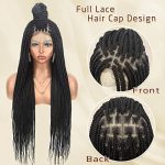 Alebery 36" Full Lace Knotless Box Braided Wigs - Quick Install and Realistic Look