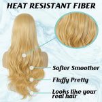 ANOGOL Yellow Curly Wig - Long, Vibrant, and Perfect for Anime Cosplay Parties