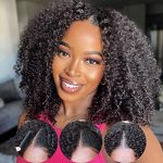 V Part Kinky Curly Wigs - No Leave Out, Beginner-Friendly, Nadula's 18-Inch 10A Afro Curly Vpart Wigs for Effortless Chic