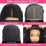 Bob Wig Human Hair Pre Plucked Cut Lace for Beginners 180% Density Upgraded No Glue Water Wave 4x4 HD Lace Closure Wigs for Black Women with Baby Hair Natural Color (14 inch)