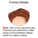 Long Wavy Brown Wig - Natural Heat Resistant Synthetic Ginger Wig for Women, Perfect for Cosplay, Costume, and Halloween Parties
