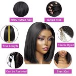 ETERNAL LOVELINESS 10A Brazilian Virgin Bob Wig - Summer-Ready Lace Closure, 160% Density, 4x4 Swiss Lace, 10 Inch