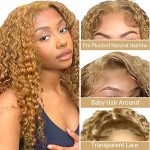 Radiant Waves: 26 Inch Honey Blonde Deep Wave Lace Front Wig - Embrace Vibrant Glamour with Brazilian Virgin Hair