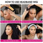 180% Density Brazilian Kinky Curly Headband Human Hair Wigs - Glueless and Remy, Perfect for Black Women