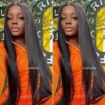 Ravishing Noir Elegance: 30-Inch Long Straight Black Lace Front Wig for Confident Transformations