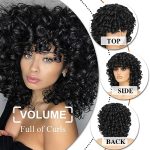 DZtineke's 14 Inch Curly Wig for Black Women - Big, Loose, and Kinky! Embrace Your Daily Style or Wow the Crowd at Parties and Cosplay Events