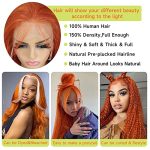 Ginger Elegance Unleashed: 24-Inch Straight Lace Front Human Hair Wig with HD Lace - Perfect for Appointments and Themed Parties